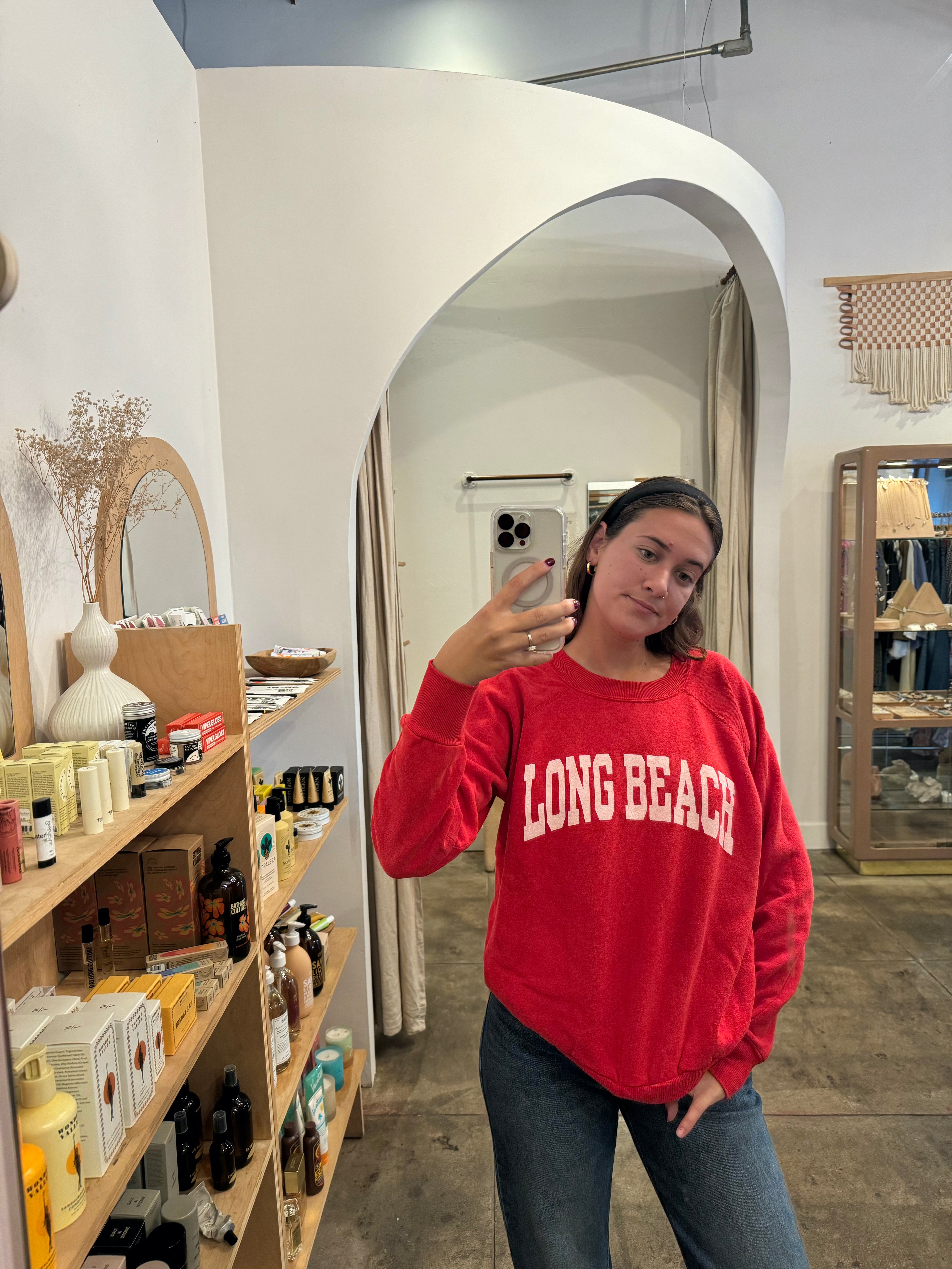 Red Varsity LB Sweatshirt 002