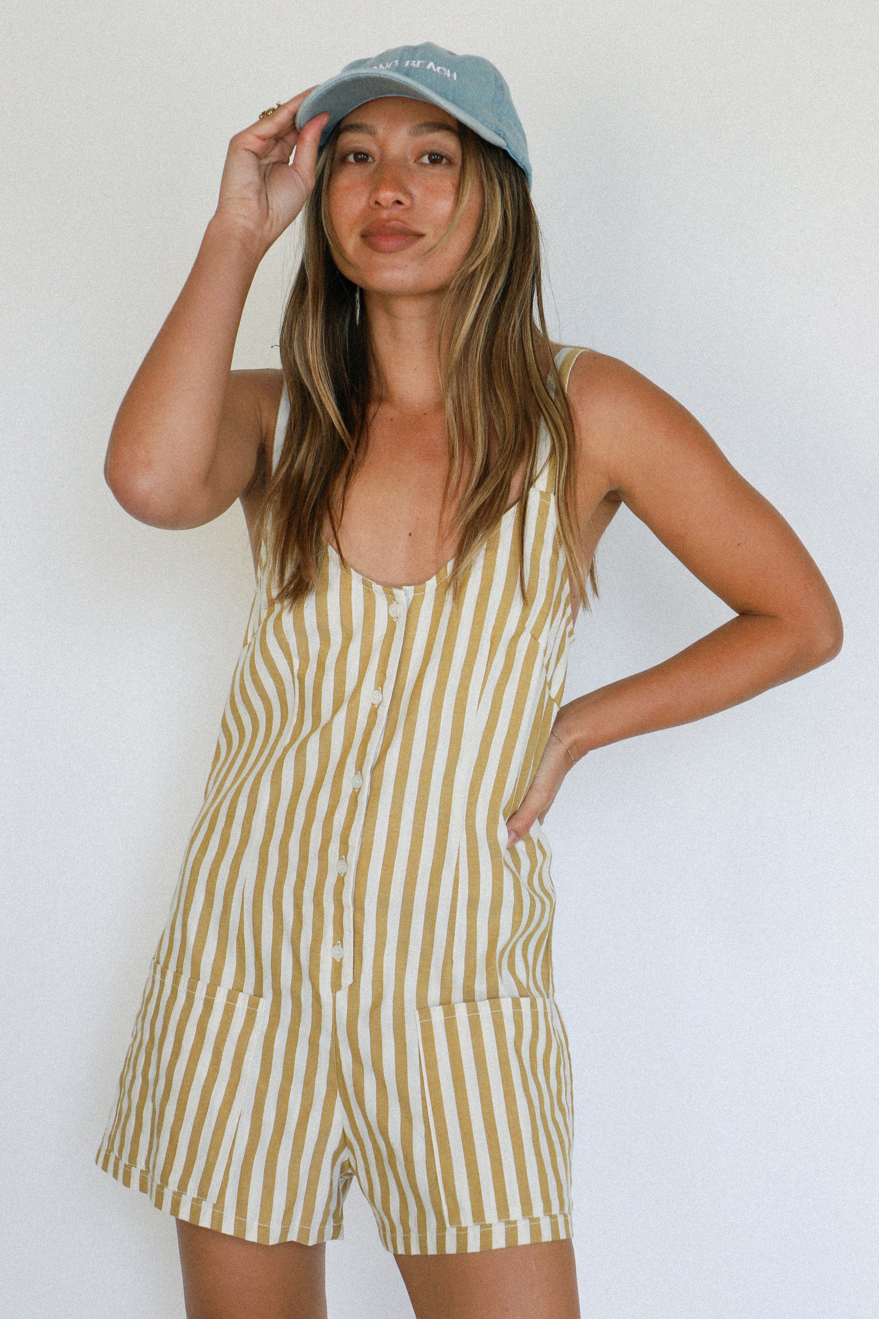 Camel Good Times Stripe Romper