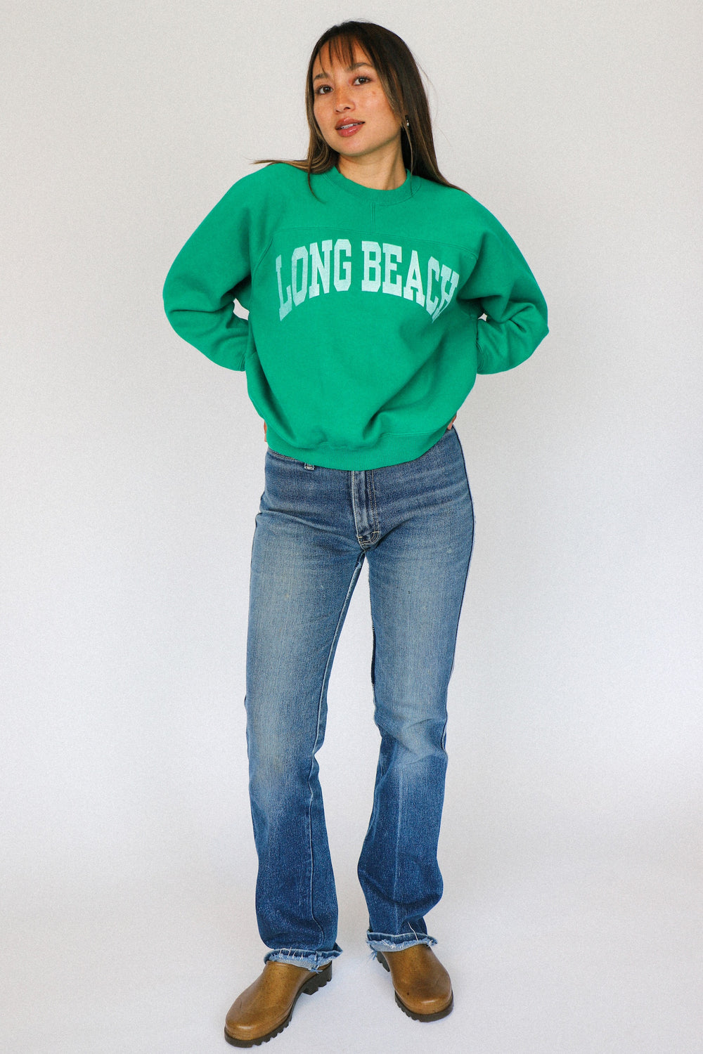 X Prism Green LB Varsity Sweatshirt 001