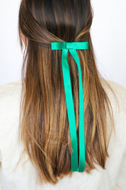 Emerald Bow Clip