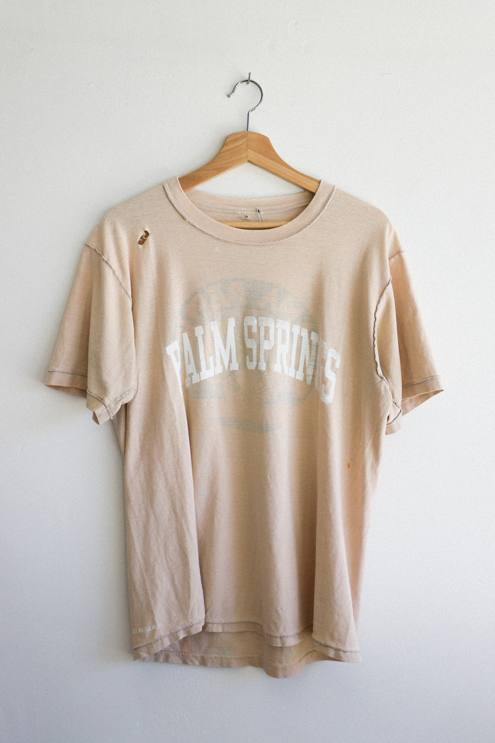 X Prism Beige Palm Springs Varsity Tee 001