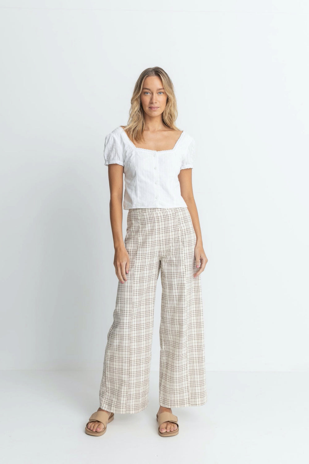 Natural Check Rumi Pant