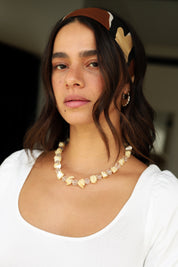 Shell + Glass Beaded Necklace