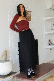 Tchin Tchin Pleated Midi Skirt