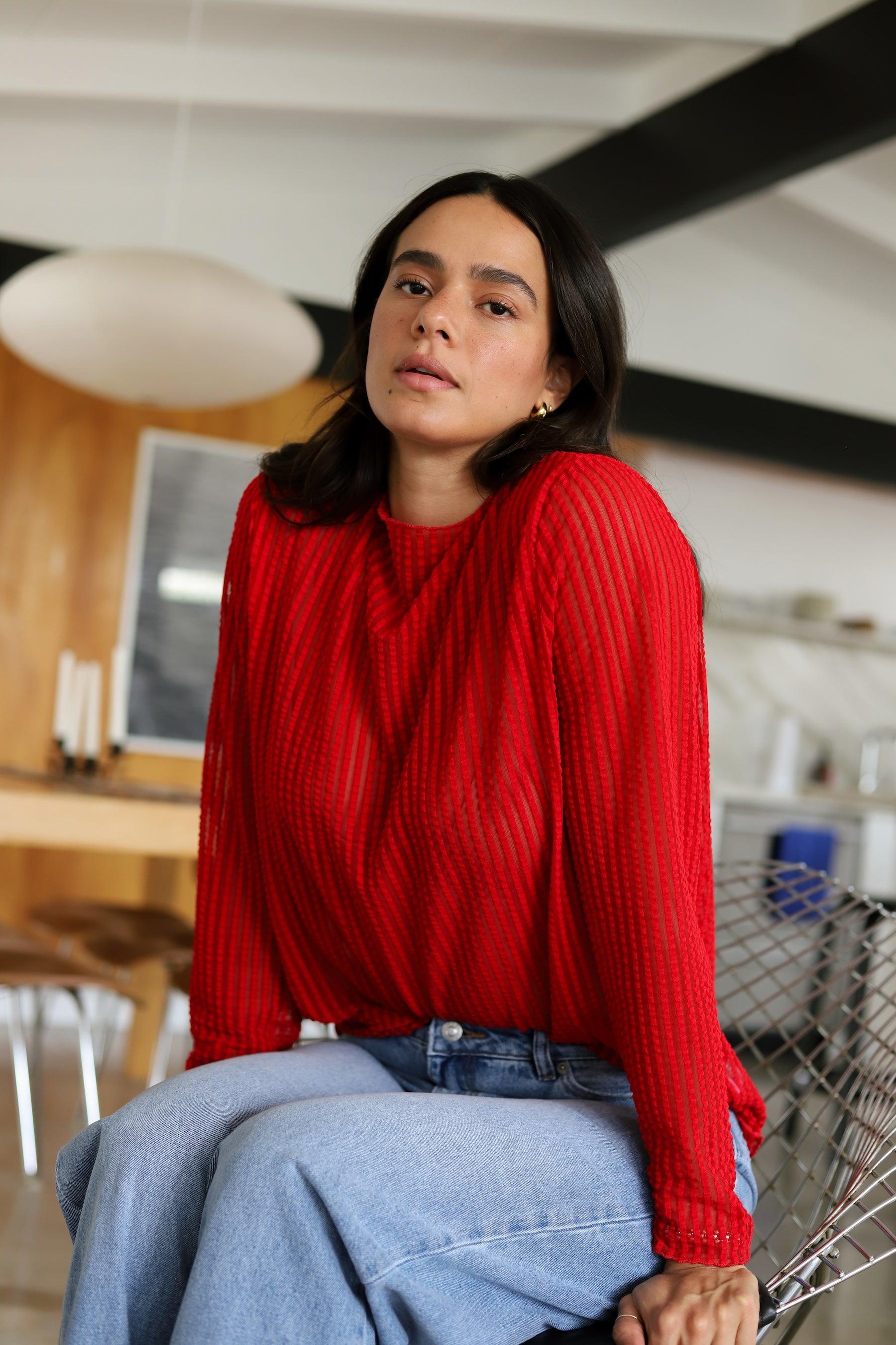 Bright Rouge Addison Long Sleeve