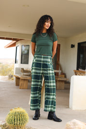 Green Plaid Acadia Trouser