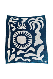 Pacific Blue Paradise Plush Throw