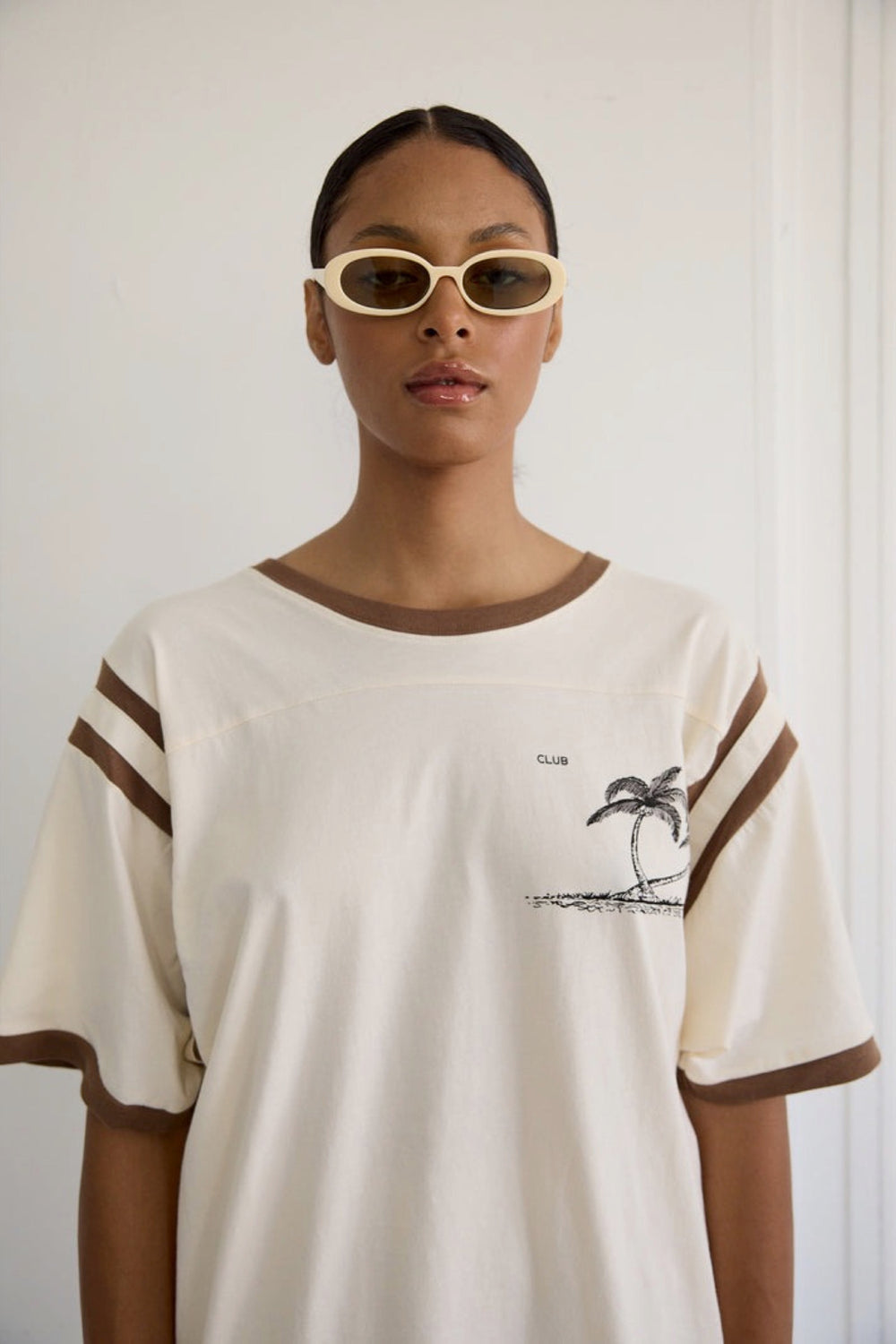 Cream + Brown Tourist Tee