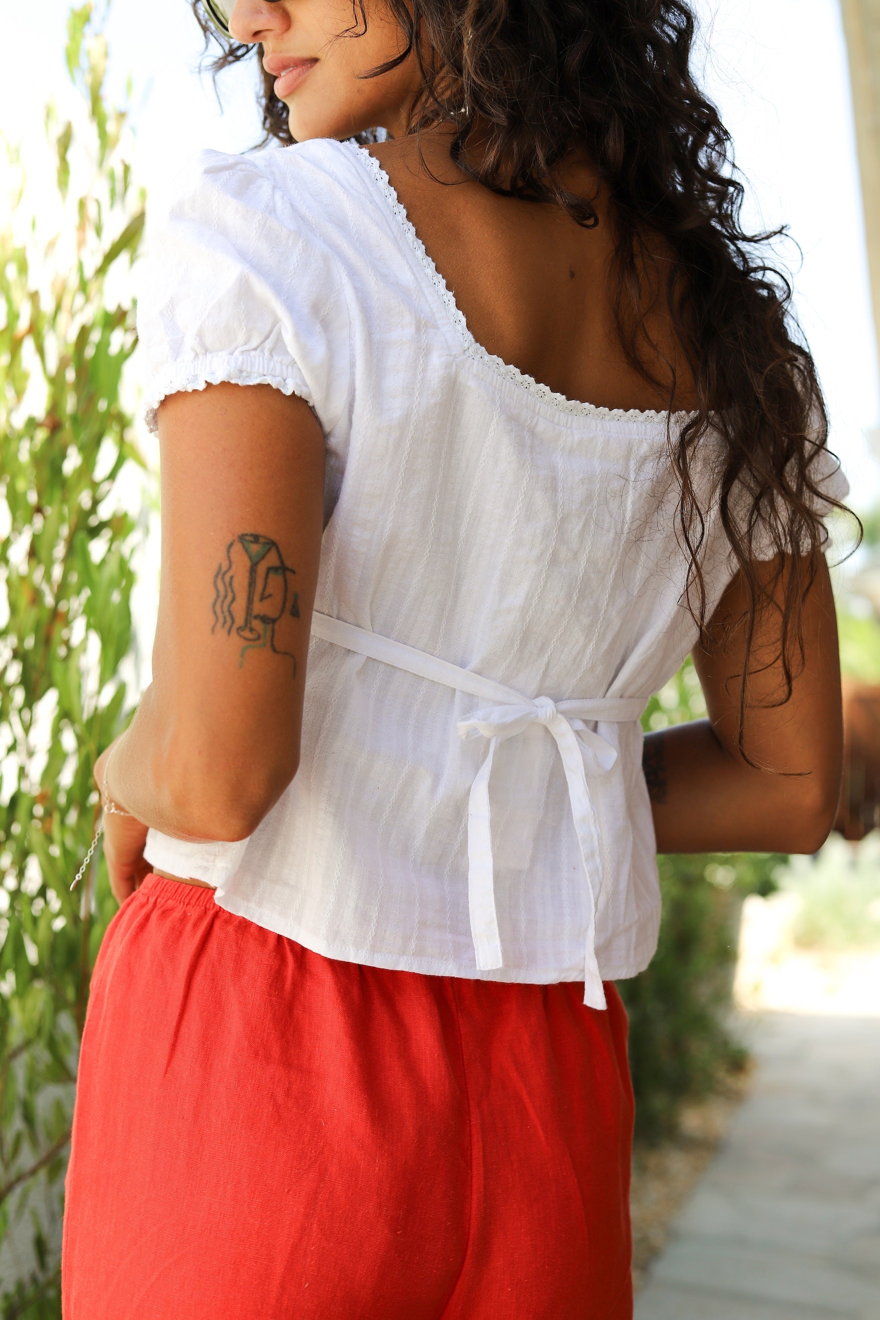 White Sadie Top