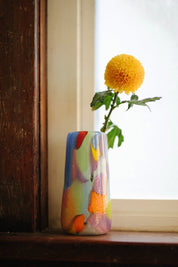 Rainbow Crackle Vase