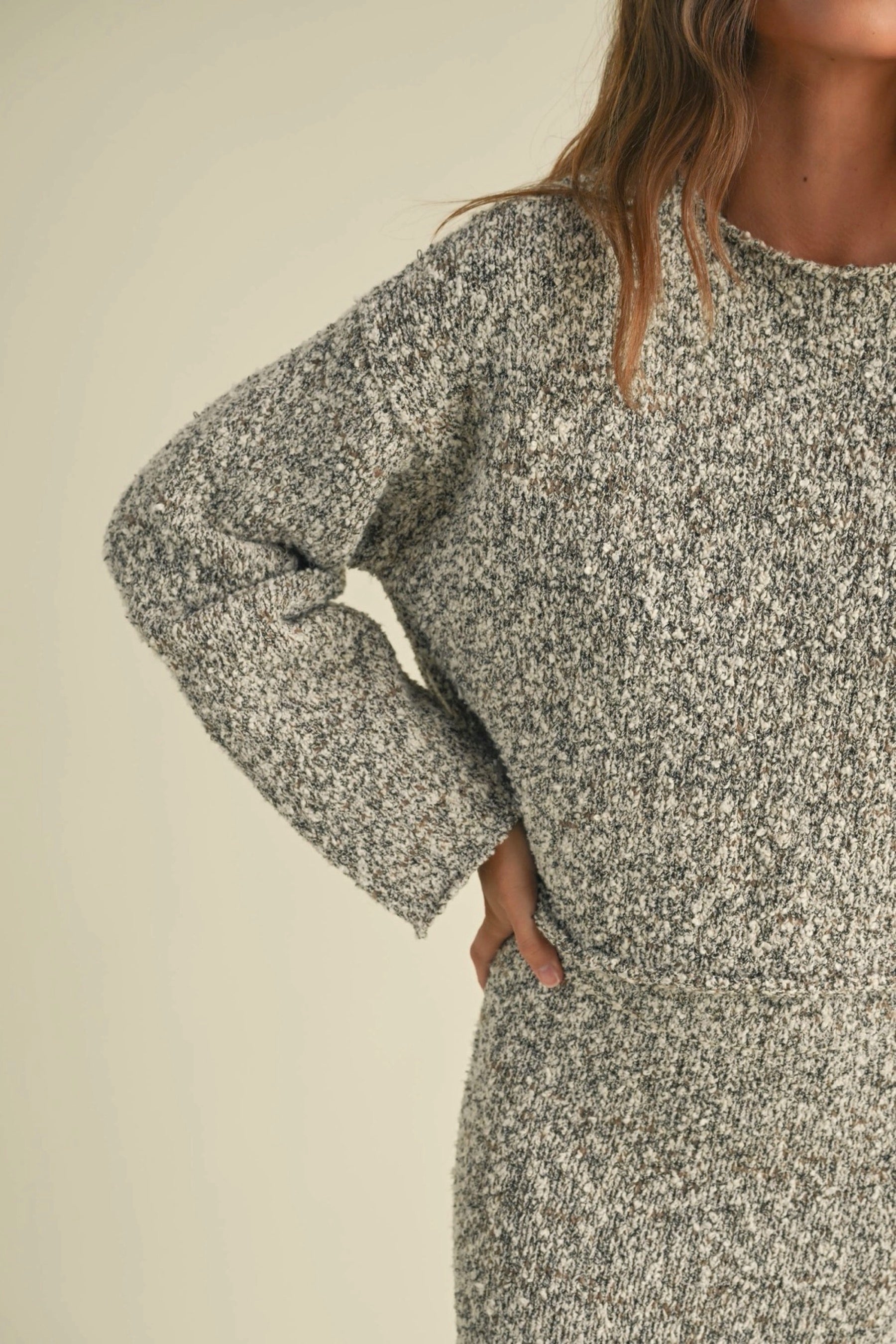 Two Tone Speckled Sweater