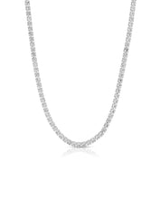 White Gold 90's Baby Tennis Necklace