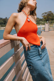 Red Jones Halter Top