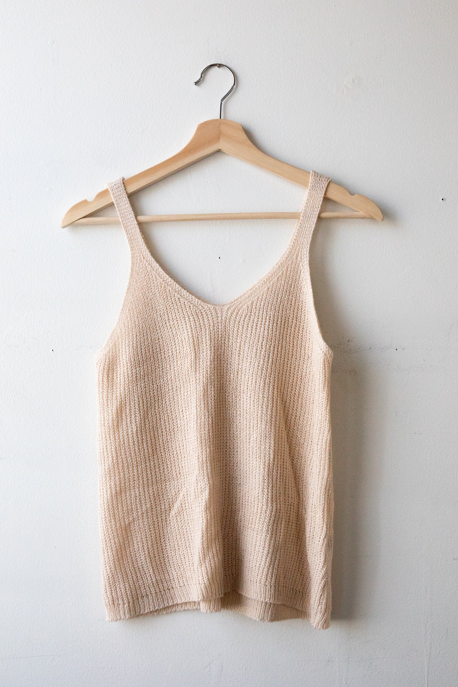 Beige Knit Tank