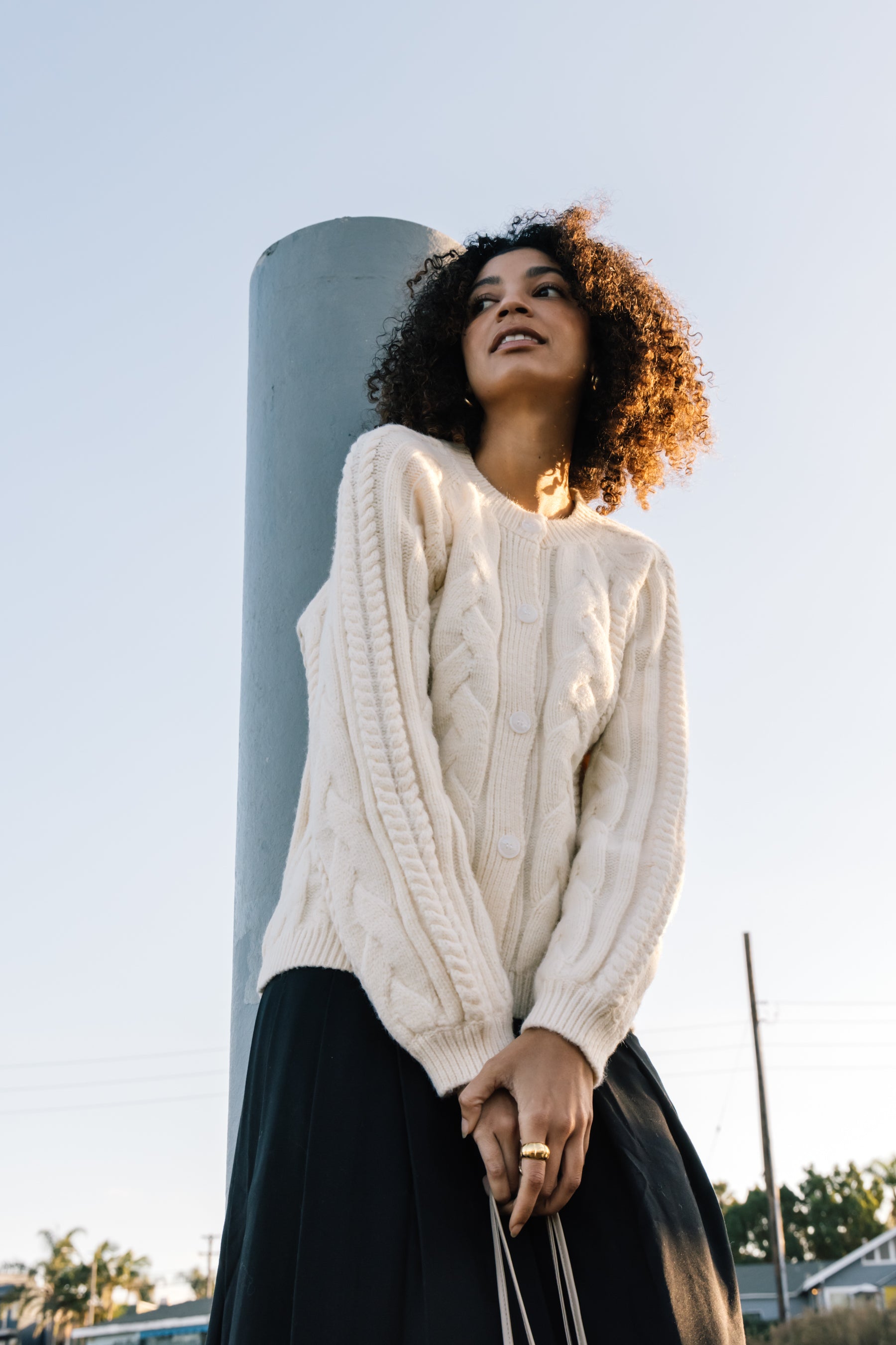 Cream Grace Cardigan