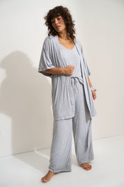 The Jersey Short Robe - Heather Grey