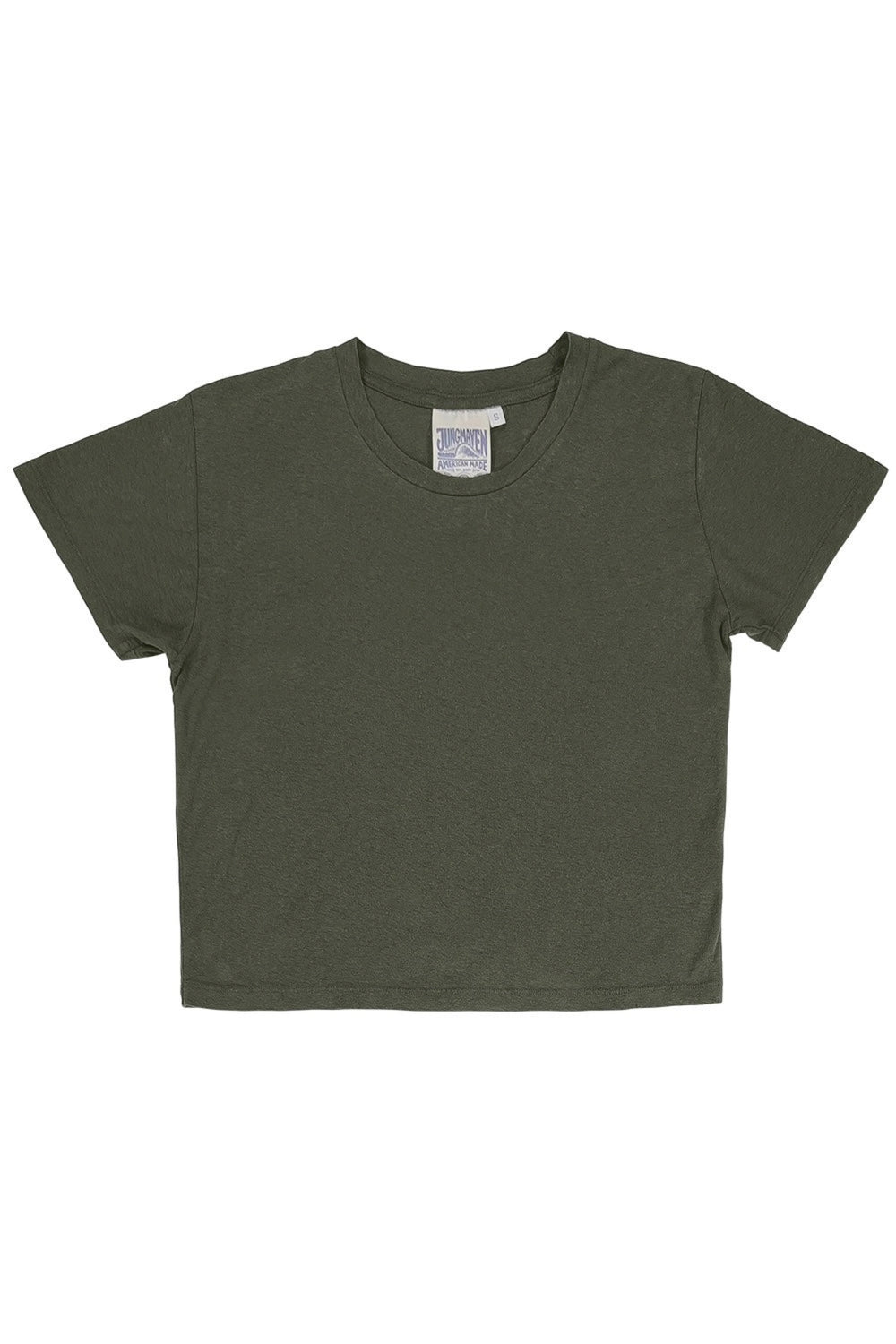 Olive Green Cropped Lorel Tee