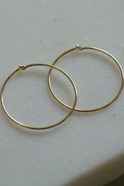 14k Gold Large LA Hoops