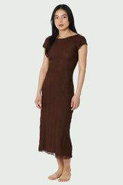 Brown Mariposa Backless Dress