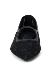 Black Lace Fleur Flat