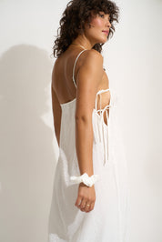 The Flirty Maxi Slip - White Heart