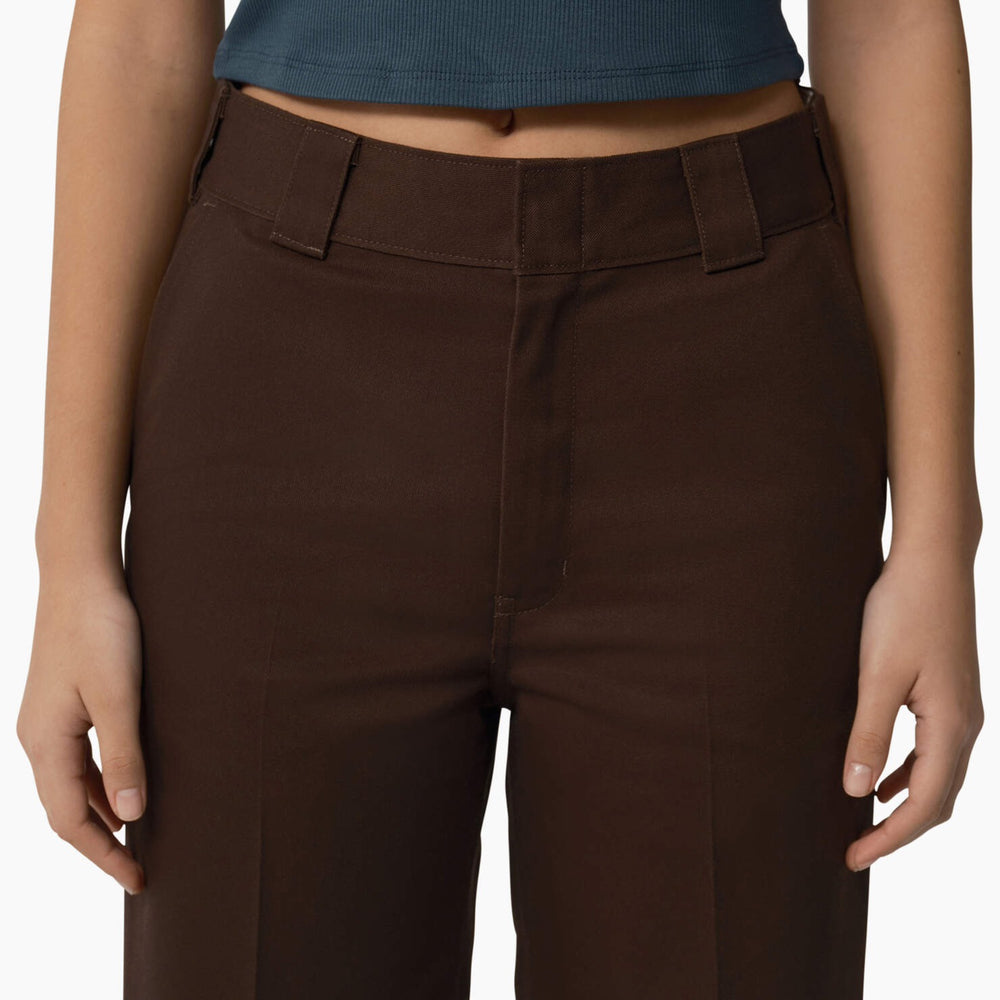 Rinsed Chocolate Crop Ankle Pant