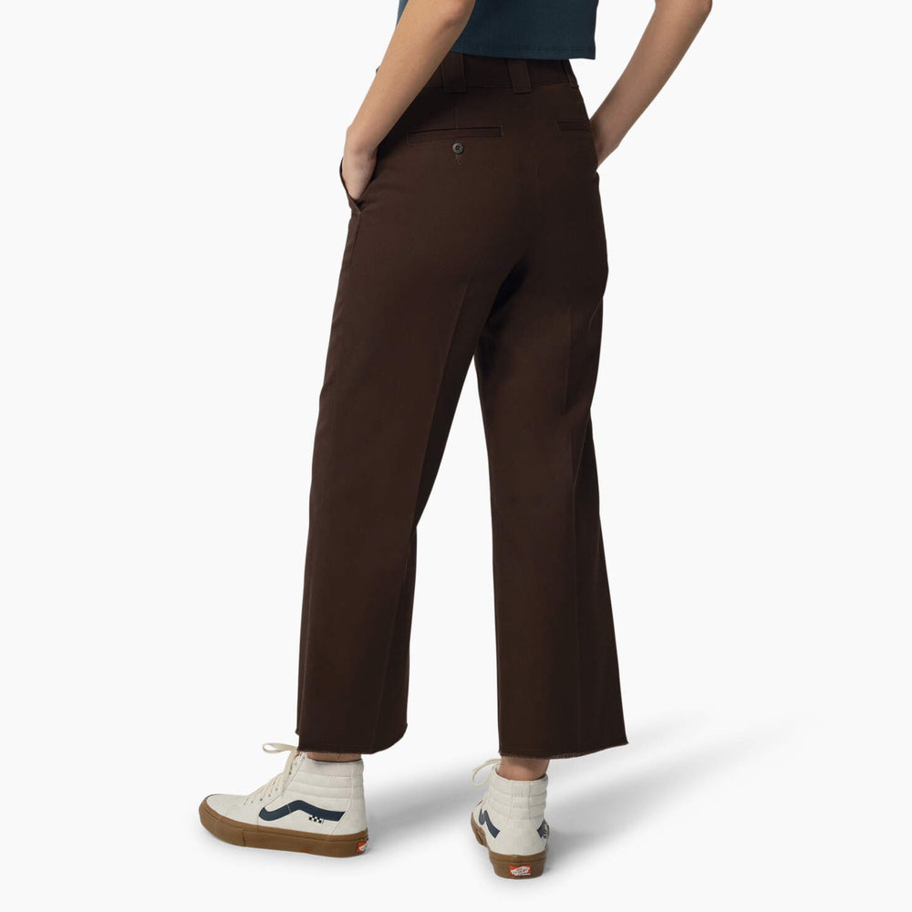 Rinsed Chocolate Crop Ankle Pant