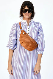 Natural Woven Checker Grande Fanny