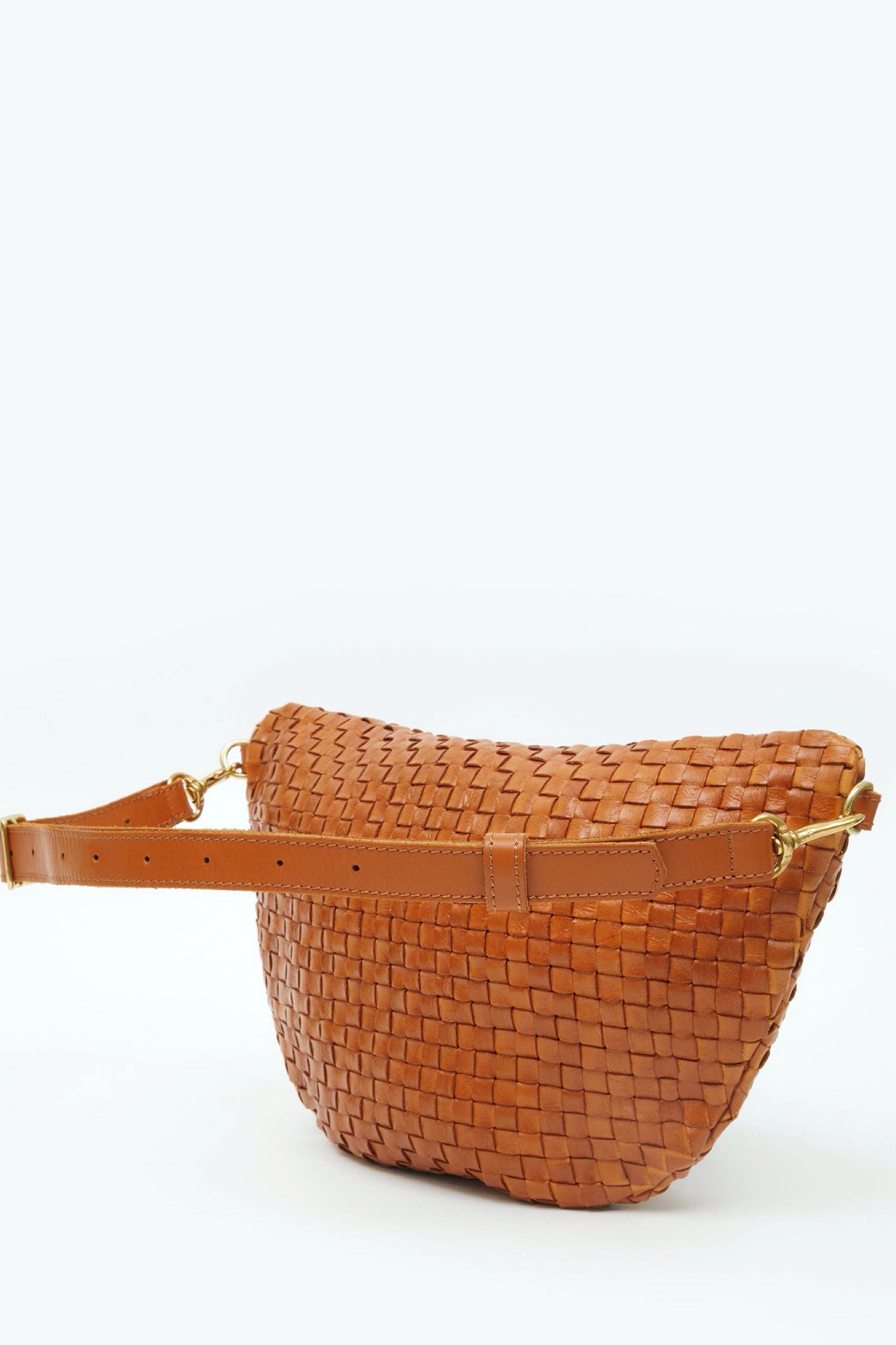 Natural Woven Checker Grande Fanny