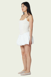 Cloud Poplin Mini Skirt