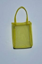 Yellow Mesh Open Tote