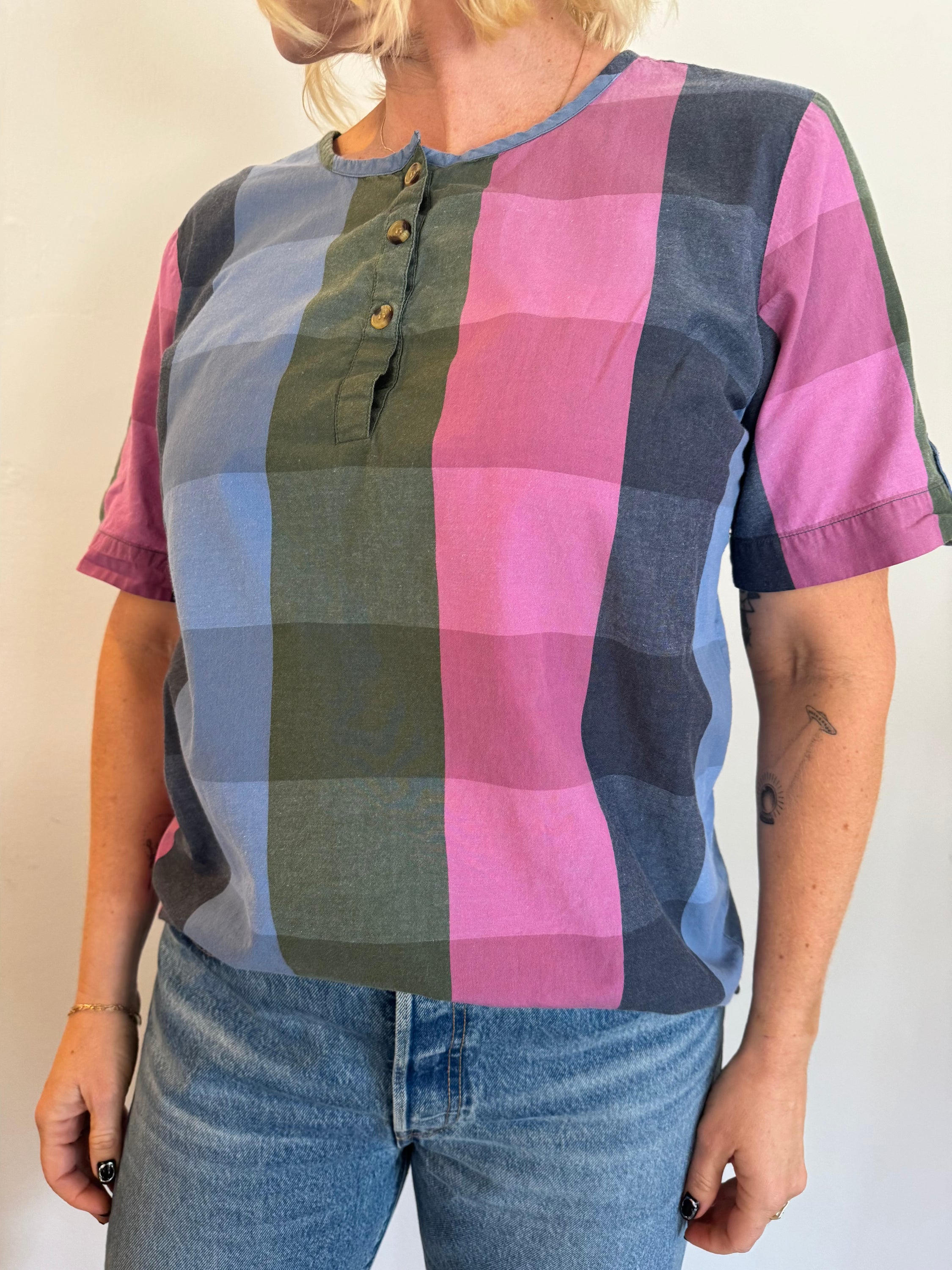 Serengeti Plaid Top