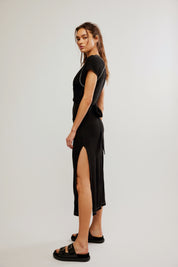 Black Sunni Midi Dress