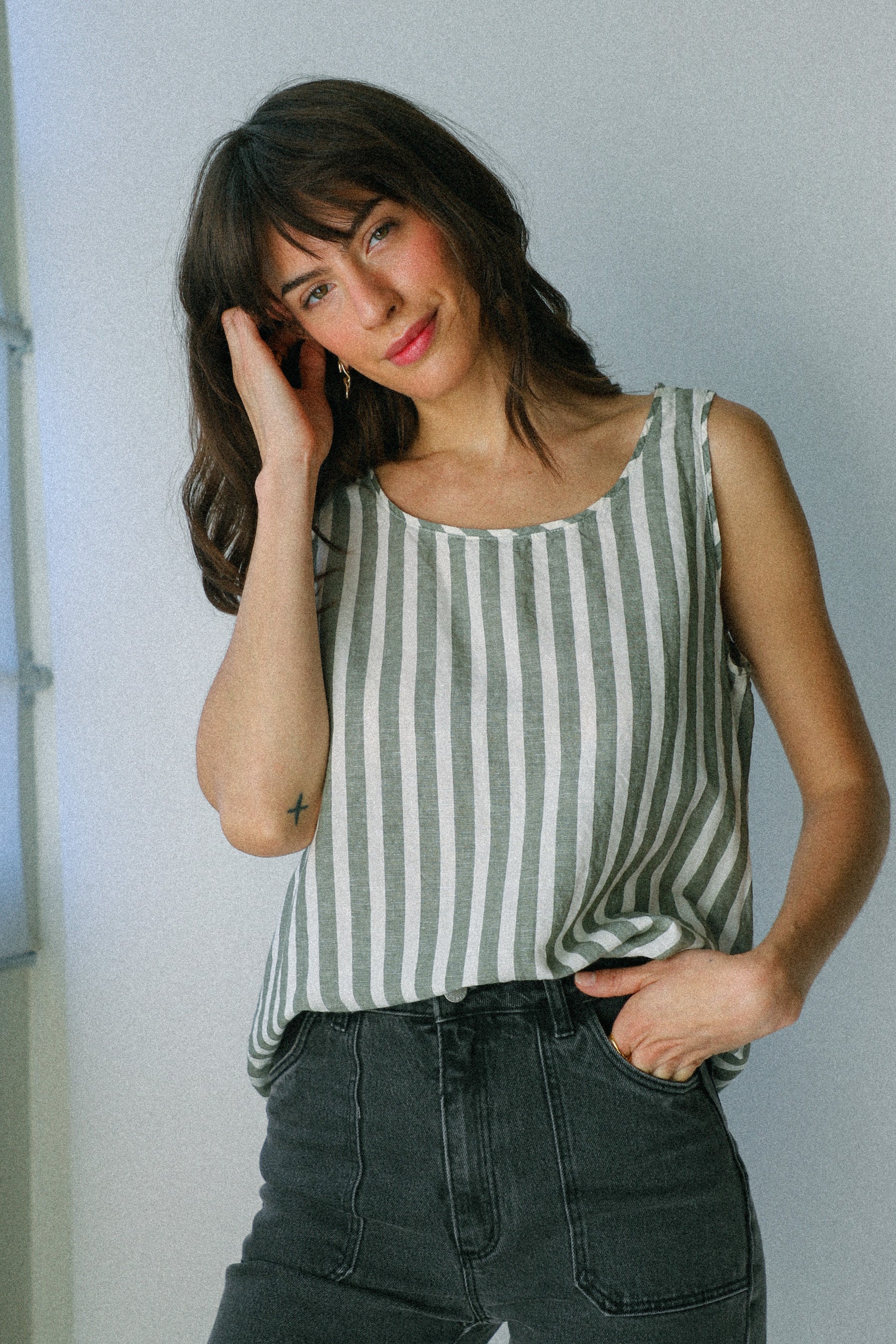 Grey Stripe Tank