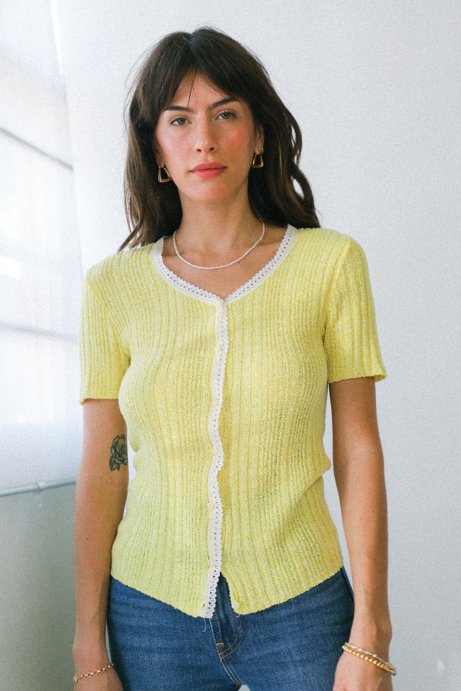 Knit Yellow Top