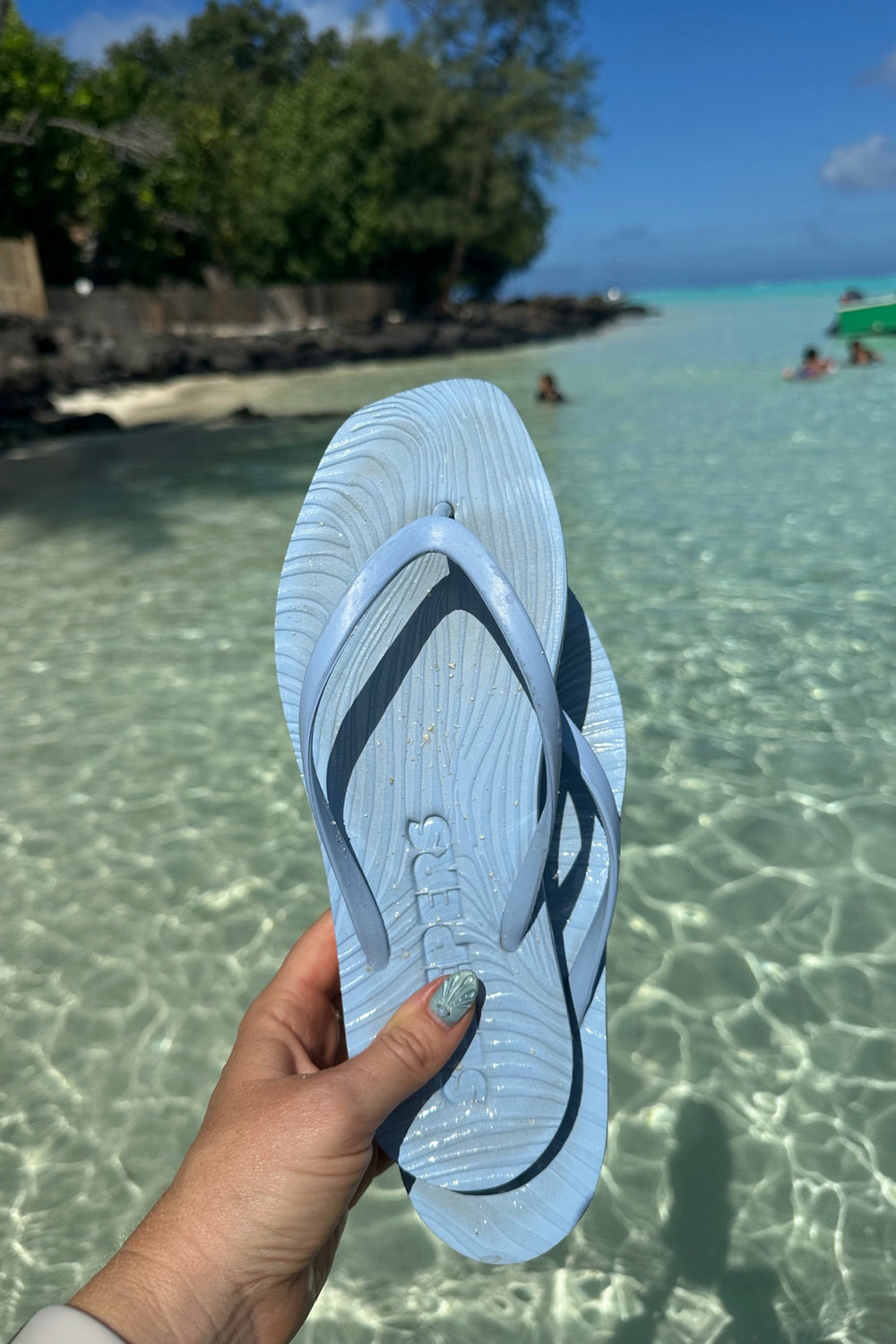 Angel Blue Tapered Flip Flops