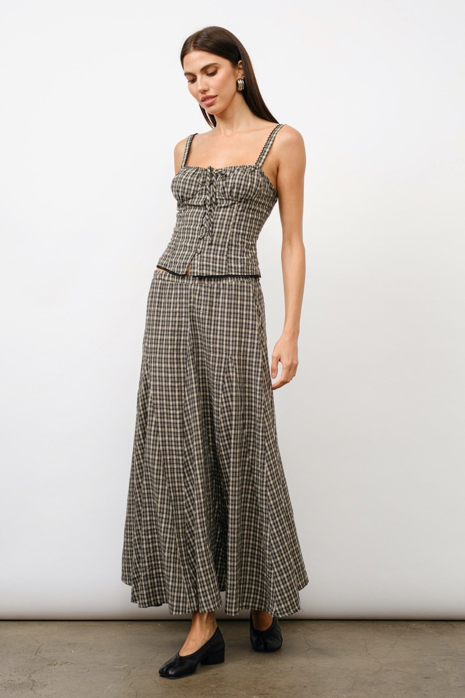 Plaid Lali Maxi Skirt