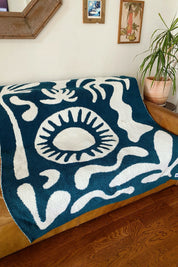 Pacific Blue Paradise Plush Throw