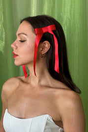 Red Bow Clip Duo