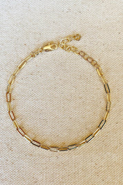 Gold Paperclip Bracelet