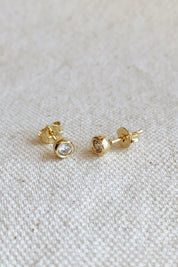 Gold Bezel Studs