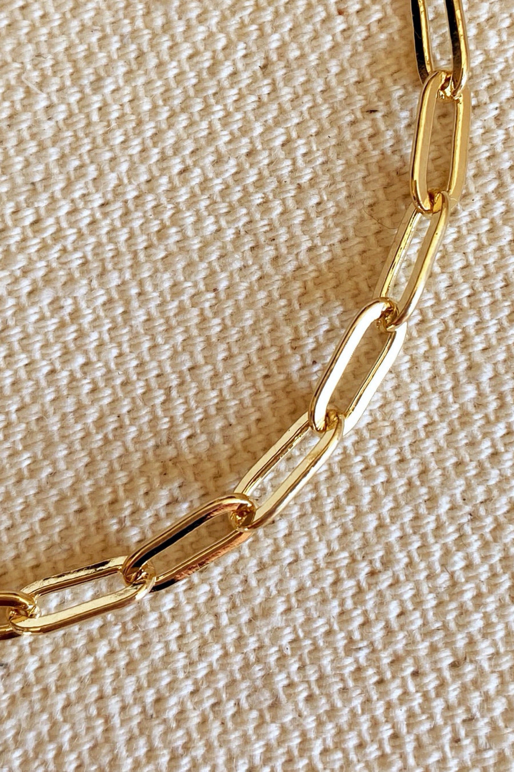 Gold Paperclip Bracelet