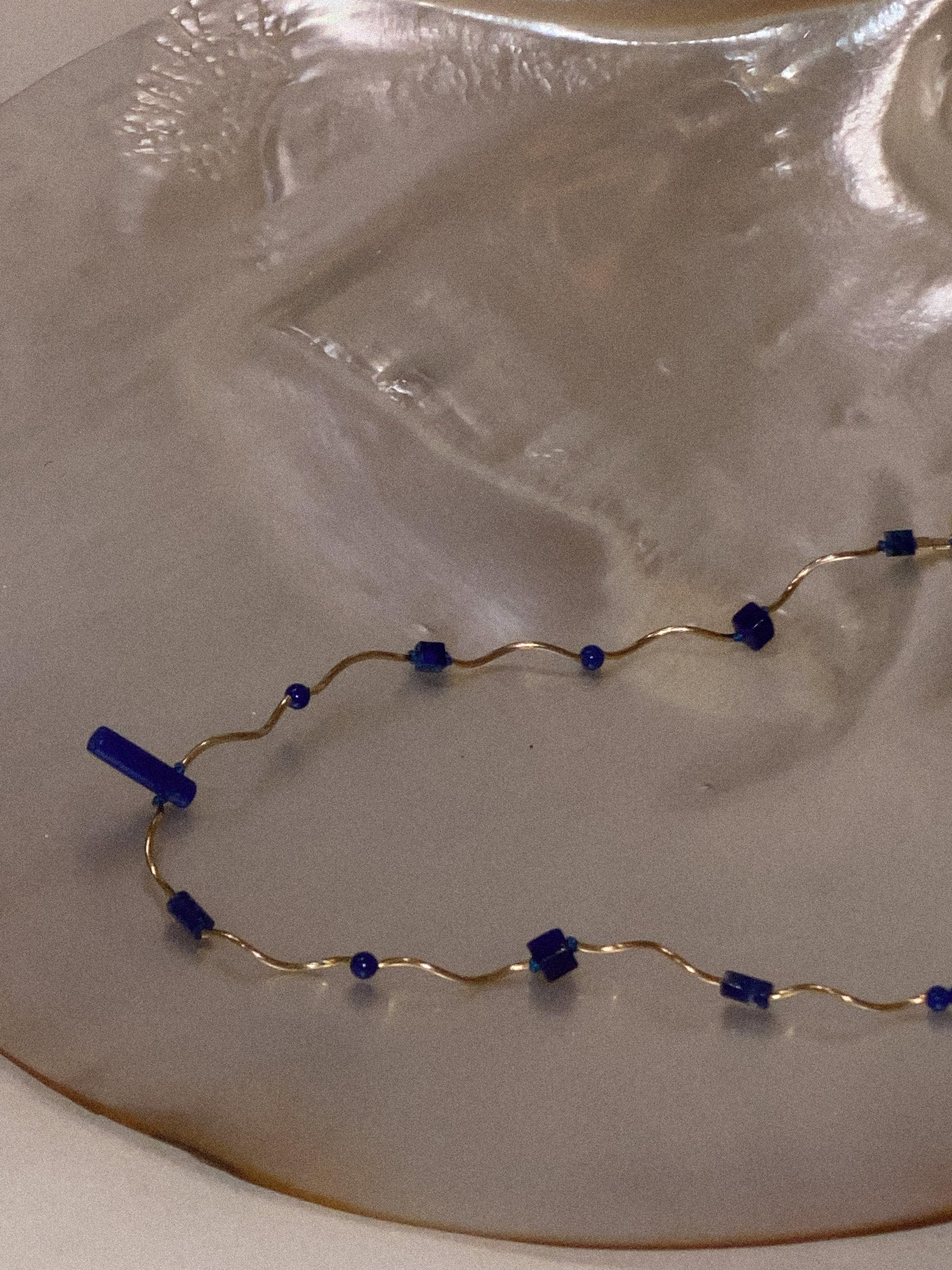 Ultramarine Monochrome Filament Necklace