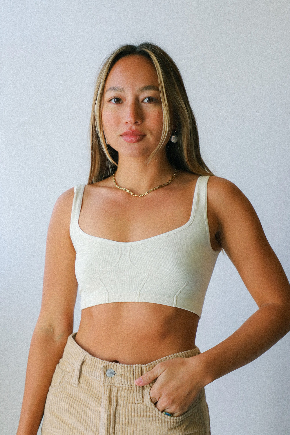 FREE PEOPLE Seamless Just Like That Bralette - IVORY