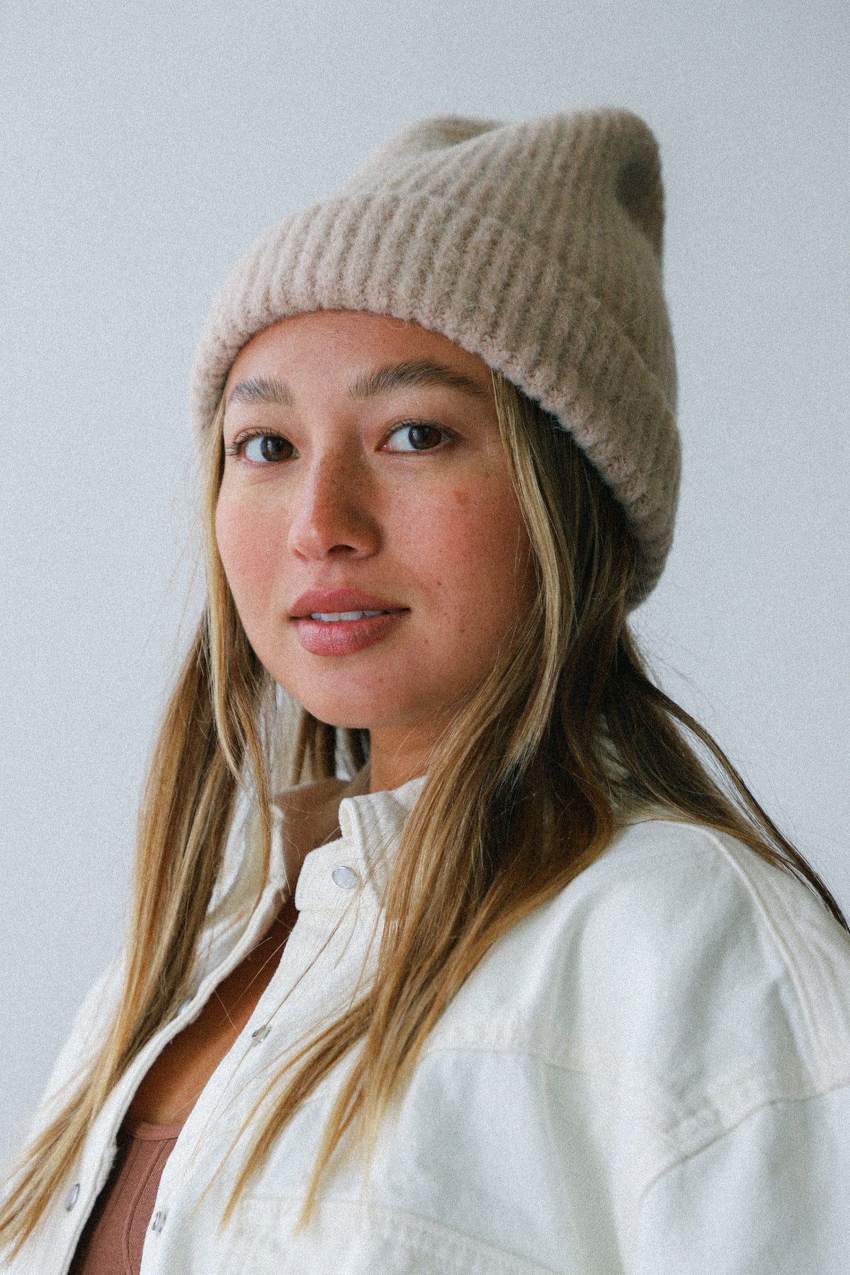 Oatmeal Piper Beanie — Prism Boutique
