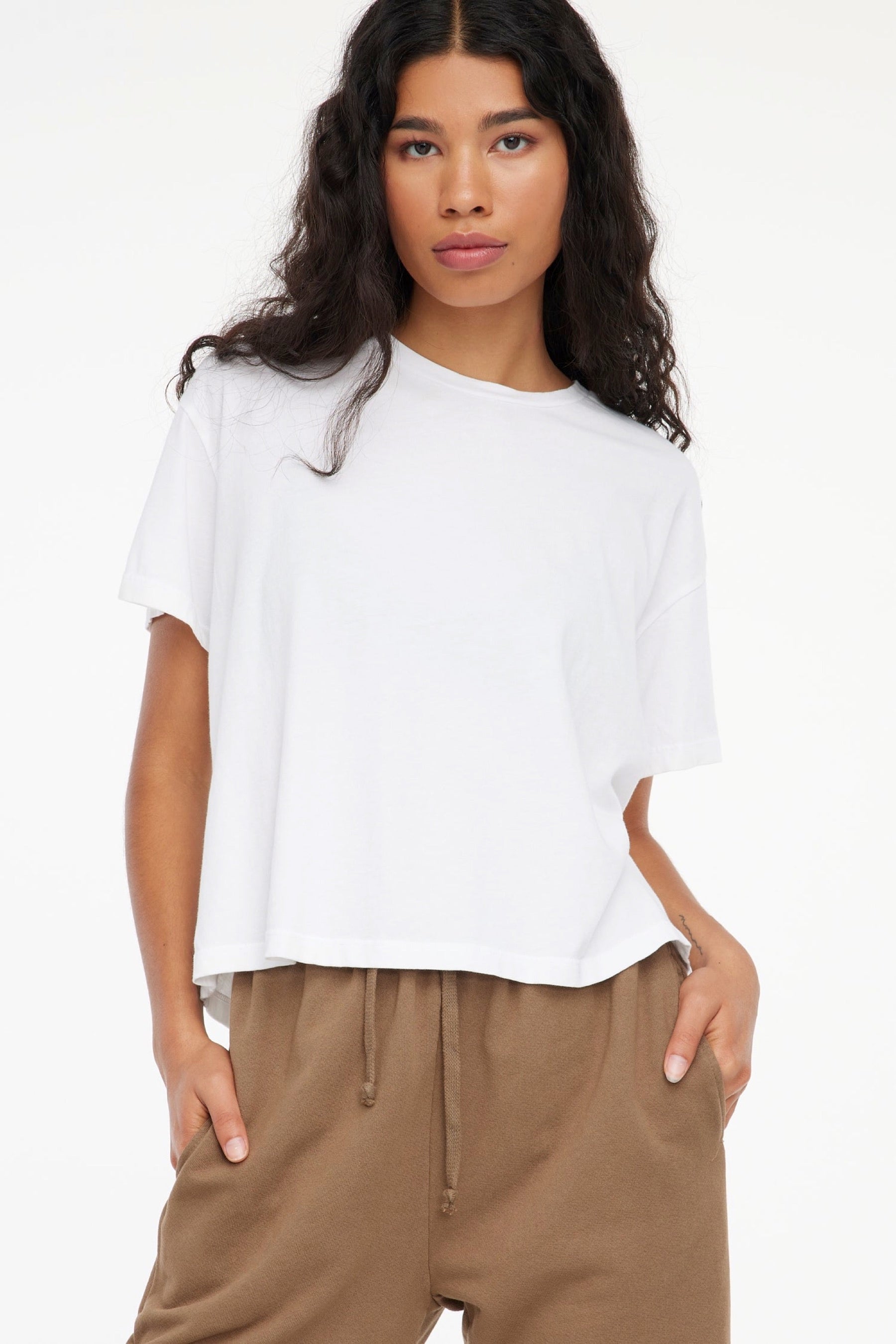 White Boxy Tee