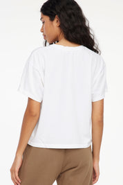 White Boxy Tee